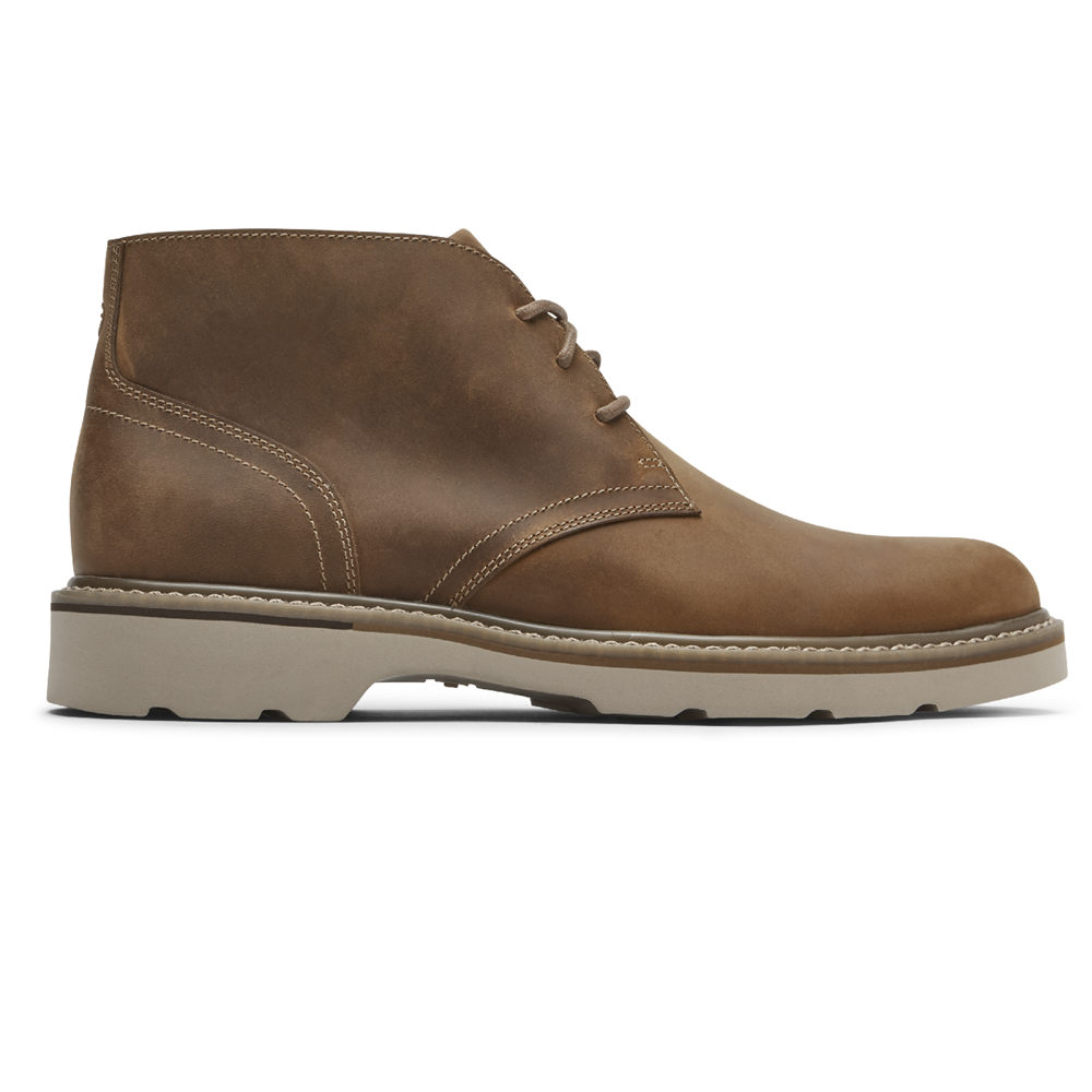 Botas Rockport Hombre Mexico - Charlee Waterproof Chukka Marrom - ZCKWI8246